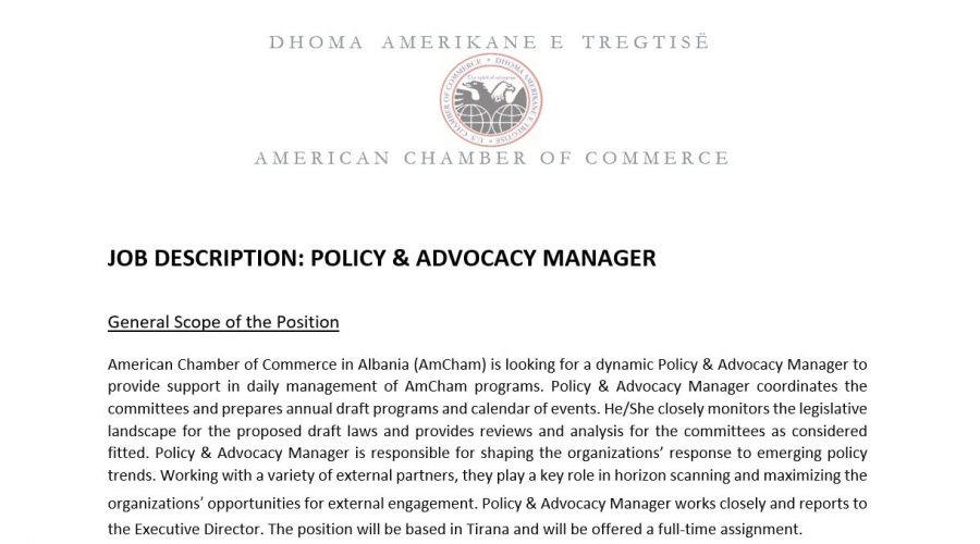 Policy & Advocacy Manager